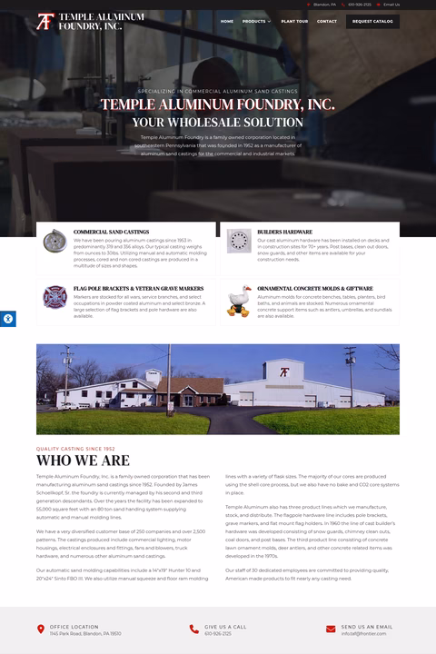 Temple-Aluminum-Foundry Homepage 1440px