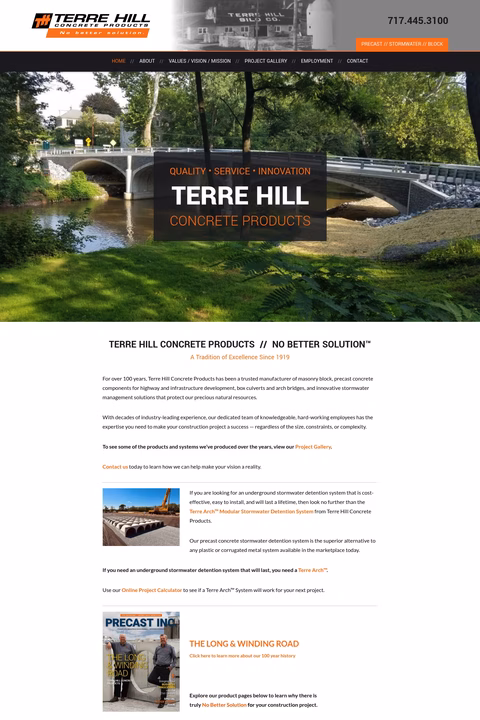Terre-Hill-Concrete-Products Homepage 1440px