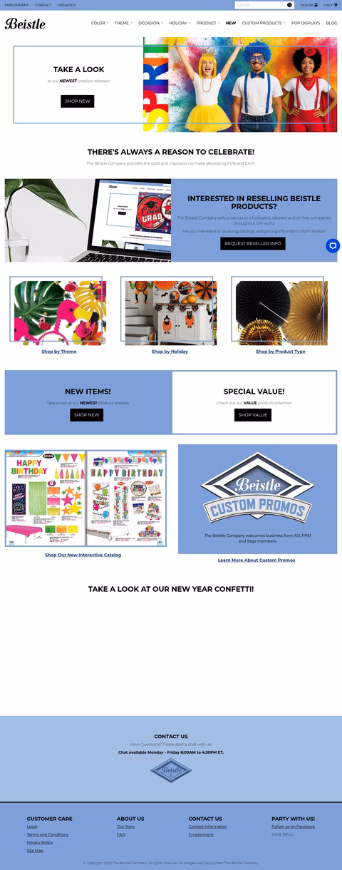 The-Beistle-Company Homepage 1440px