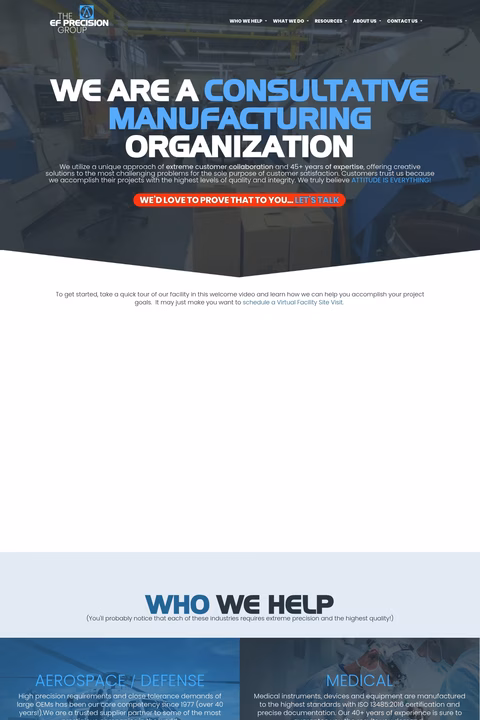 The-Ef-Precision-Group Homepage 1440px