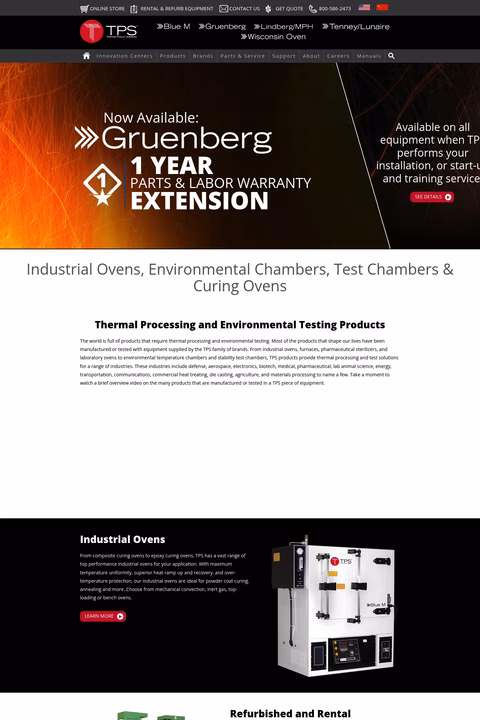 Thermal-Product-Solutions Homepage 1440px