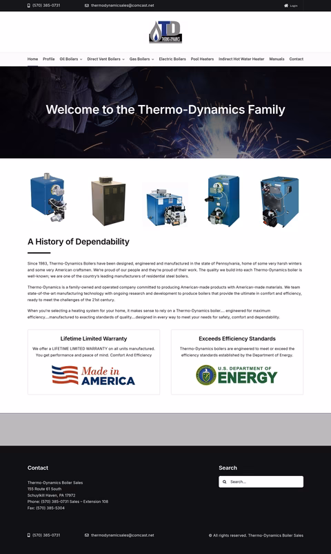 Thermo-Dynamics-Boiler-Company Homepage 1440px