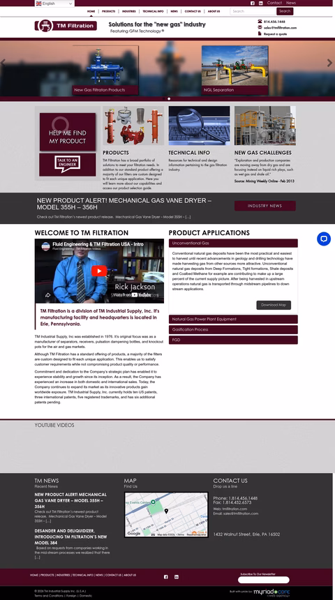Tm-Filtration Homepage 1440px