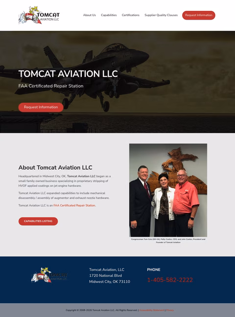Tomcat-Aviation Homepage 1440px