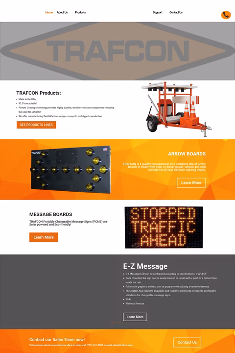 Trafcon-Industries Homepage 1440px