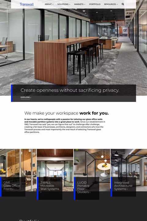 Transwall Homepage 1440px