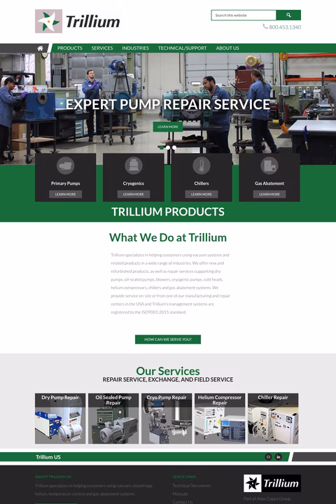 Trillium-Vacuum-Systems Homepage 1440px