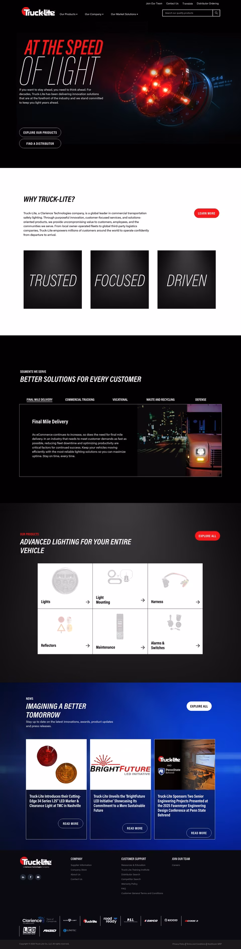 Truck-Lite-Company Homepage 1440px