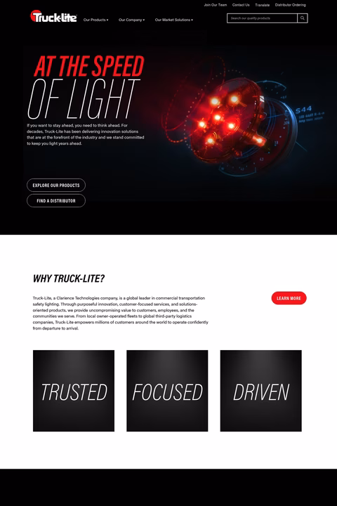 Truck-Lite-Company Homepage 1440px