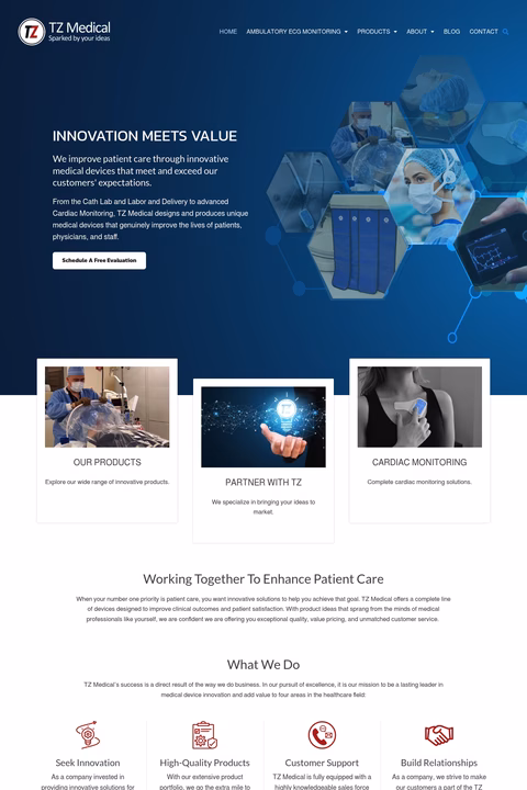 Tz-Medical Homepage 1440px
