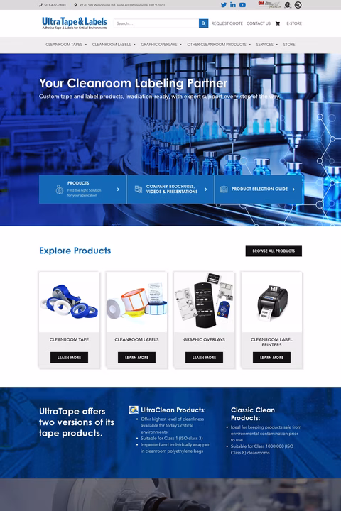 Ultratape-Labels Homepage 1440px