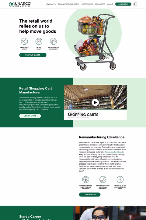 Unarco-Industries Homepage 1440px