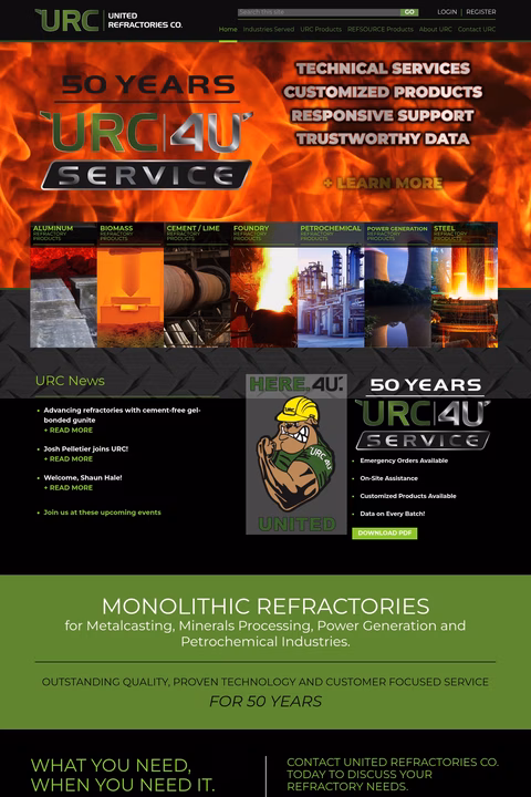United-Refractories-Company Homepage 1440px