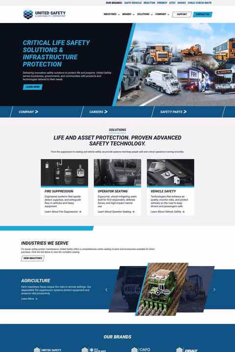 United-Safety-Survivability-Corporation Homepage 1440px