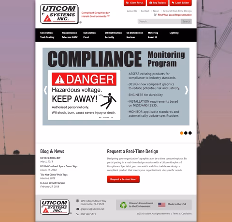 Uticom-Systems-Inc Homepage 1440px