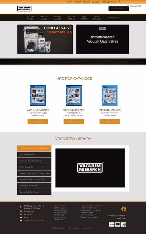 Vacuum-Research Homepage 1440px