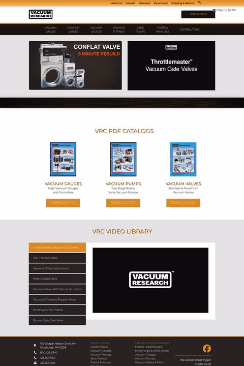 Vacuum-Research Homepage 1440px