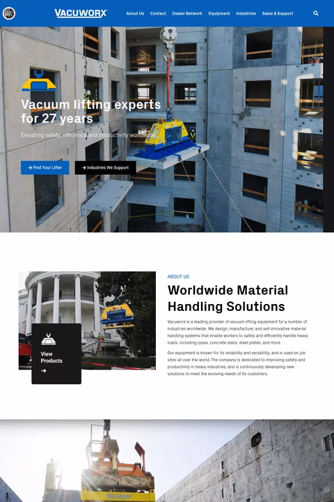 Vacuworx Homepage 1440px