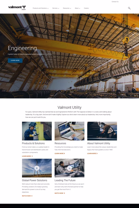Valmont-Utility Homepage 1440px