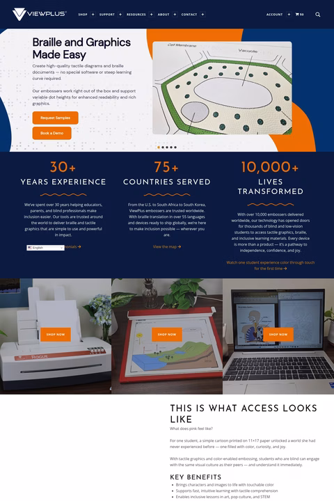 Viewplus-Technologies Homepage 1440px
