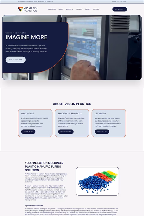 Vision-Plastics Homepage 1440px