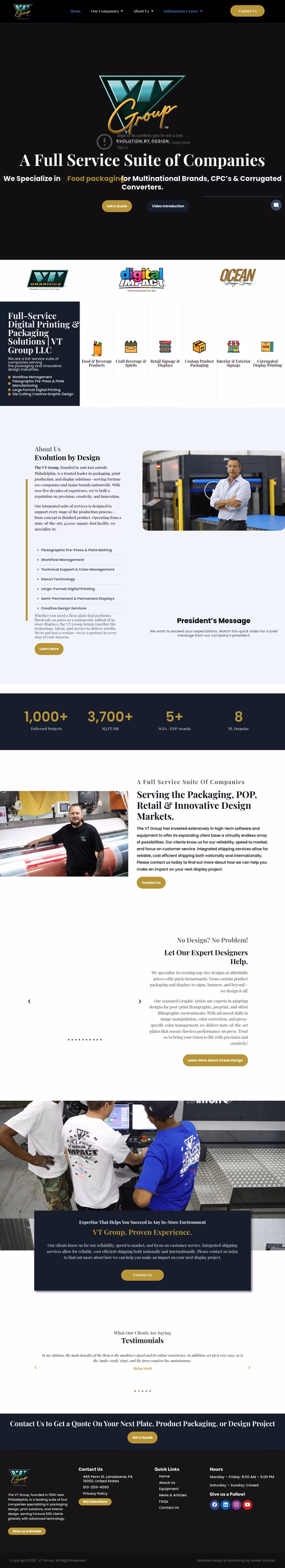 Vt-Group Homepage 1440px