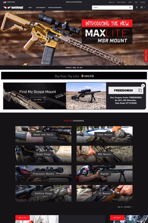 Warne-Scope-Mounts Homepage 1440px