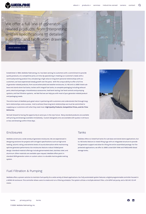 Wedlake-Enclosure-Systems Homepage 1440px