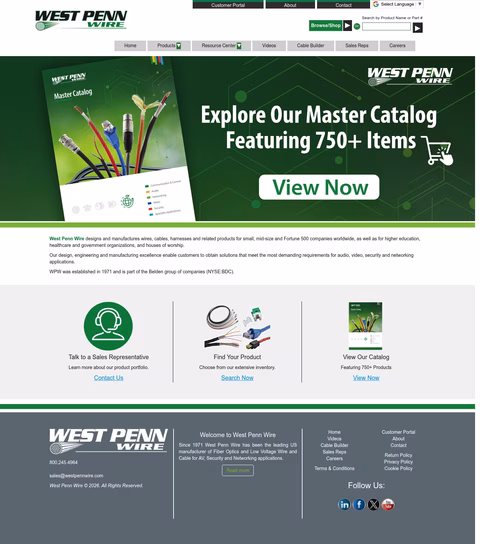 West-Penn-Wire Homepage 1440px