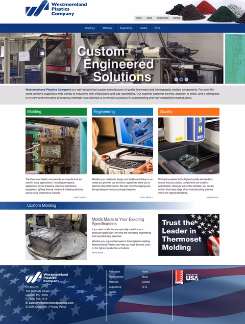 Westmoreland-Plastics Homepage 1440px