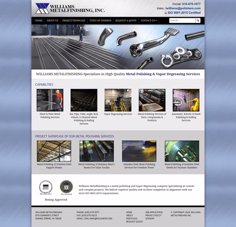 Williams-Metalfinishing Homepage 1440px