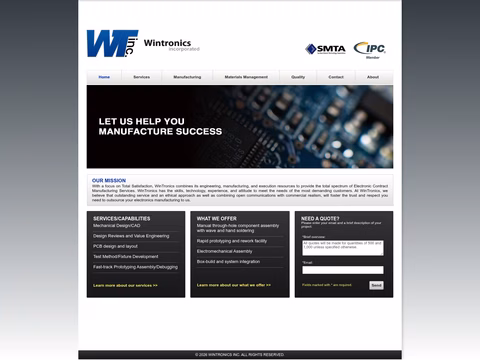 Wintronics Homepage 1440px