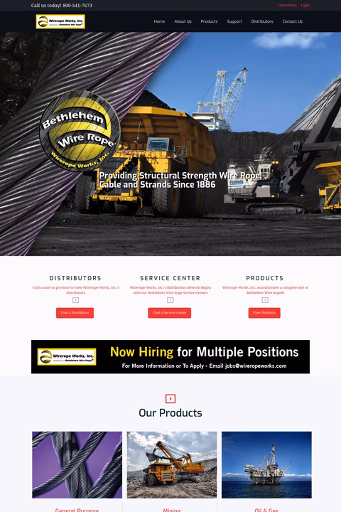 Wirerope-Works Homepage 1440px