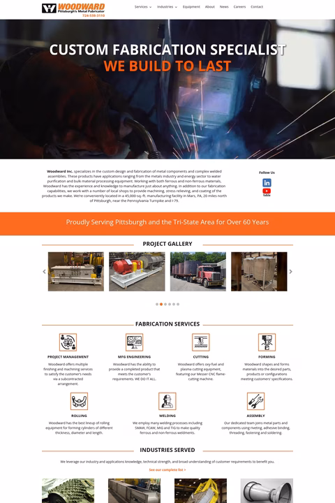 Woodward-Metal-Fabricators Homepage 1440px