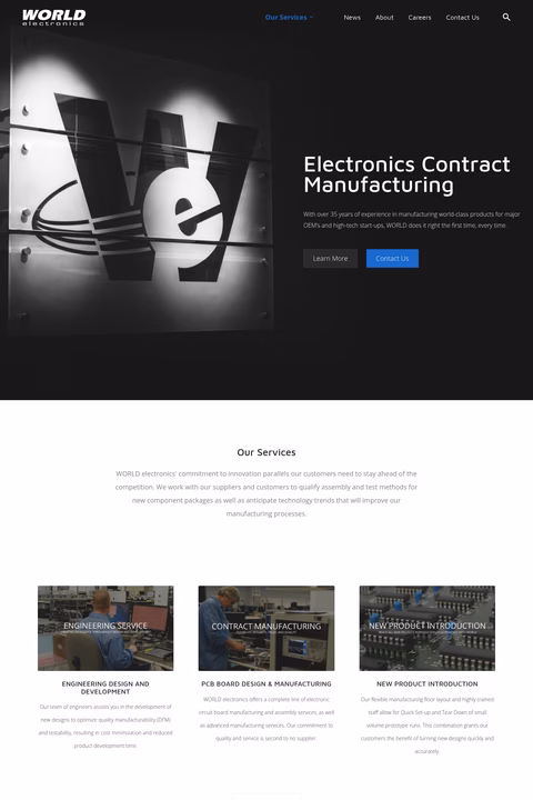 World-Electronics Homepage 1440px