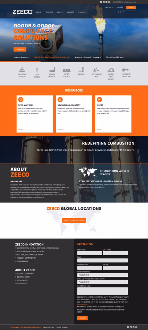 Zeeco Homepage 1440px