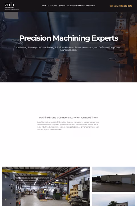 Zeco-Machine Homepage 1440px