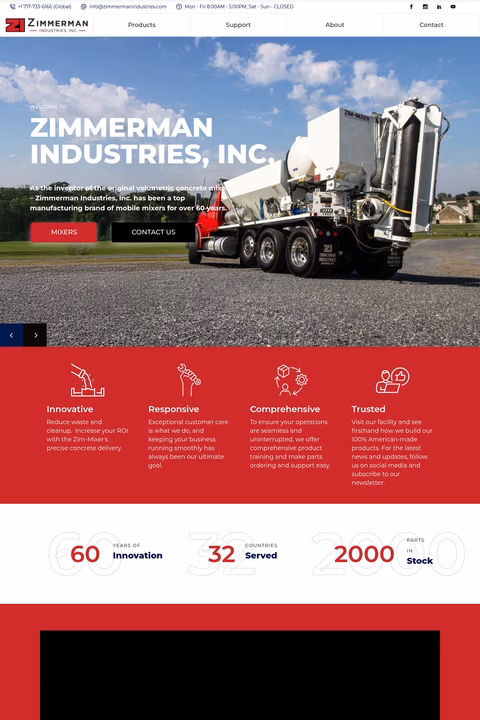Zimmerman-Industries Homepage 1440px