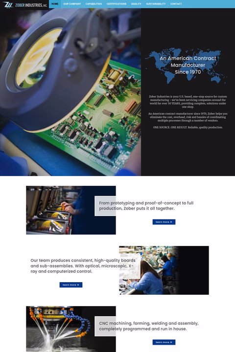 Zober-Industries Homepage 1440px