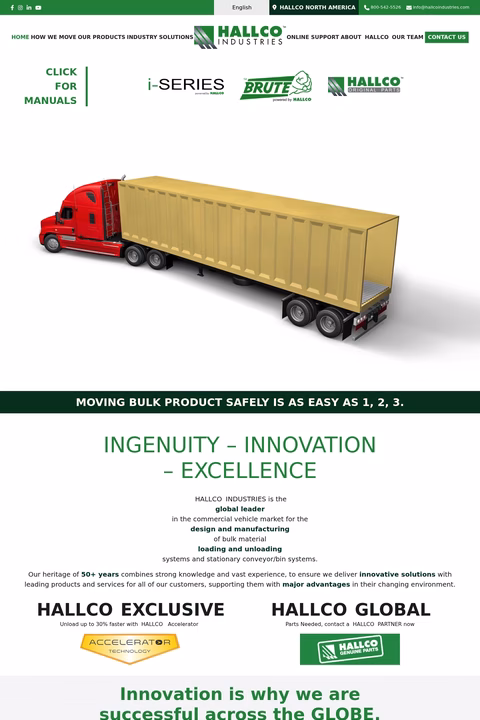Hallco-Industries Homepage 1440px