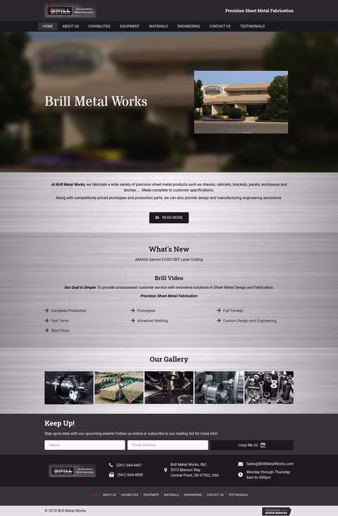 Brill-Metal-Works Homepage 1440px