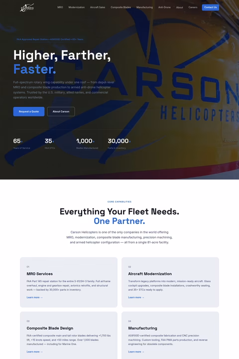 Carson-Helicopters Homepage 1440px