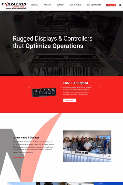 Enovation-Controls Homepage 1440px