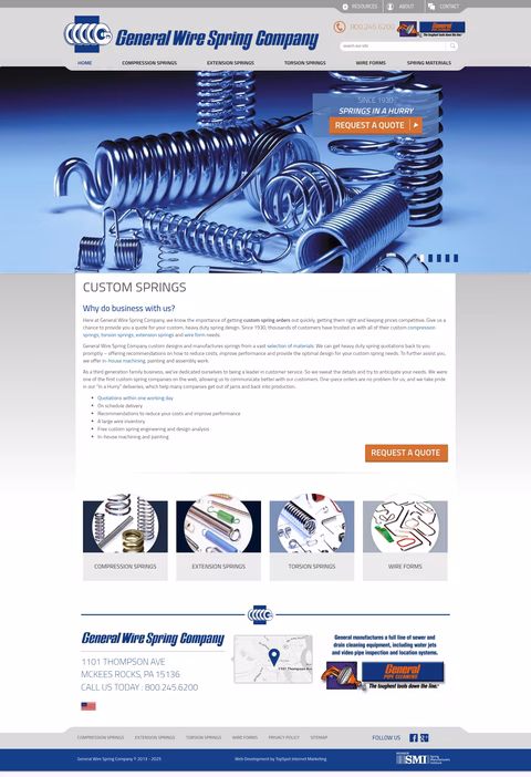 General-Wire-Spring-Company Homepage 1440px