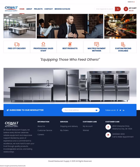 Oswalt-Restaurant-Supply Homepage 1440px