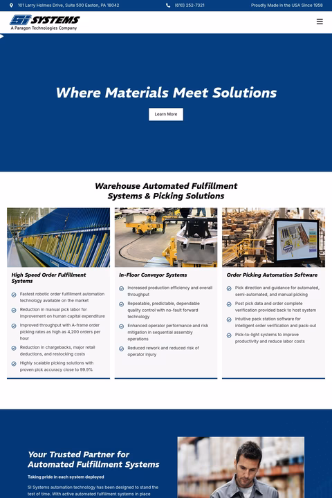 Si-Systems Homepage 1440px
