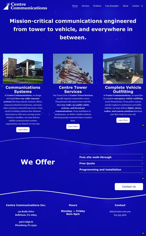 Centre-Communications Homepage 1440px
