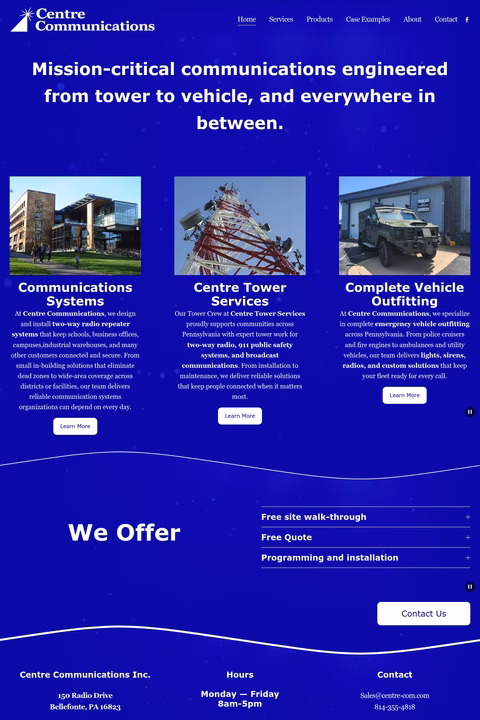 Centre-Communications Homepage 1440px