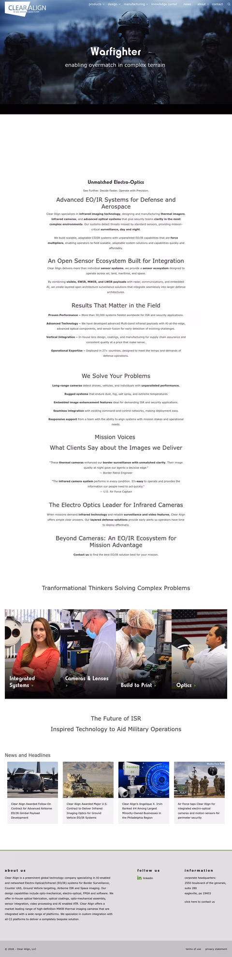 Clear-Align Homepage 1440px