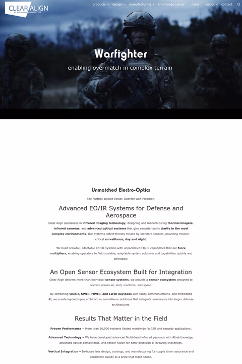 Clear-Align Homepage 1440px